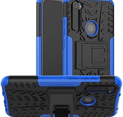 Glaslux Xiaomi Redmi Note 8, Back Cover, Premium Real Hybrid Shockproof Bumper Defender Cover, Kickstand Hybrid Desk Stand Back Case Cover for Xiaomi Redmi Note 8 - Blue