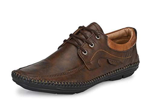 MACTREE Men Flexible-Stitched Sole Premium Formal Shoes for Men D-K10 Brown-Tan_8