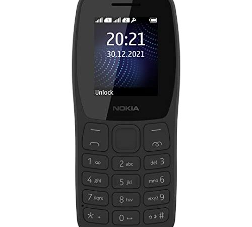 Nokia 105 Dual SIM, Keypad Mobile Phone with Wireless FM Radio | Charcoal