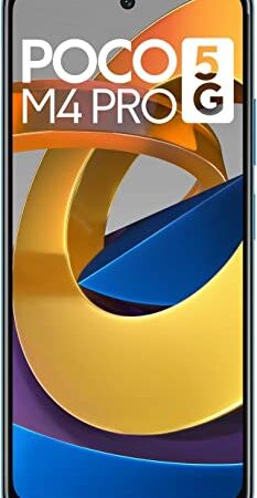 POCO M4 Pro 5G (Cool Blue, 4GB RAM 64GB Storage) Dual Sim 5G 50MP Dual Camera Setup 6.6 Inch FHD+ 90 Hz Display 5000 mAh Heavy Battery