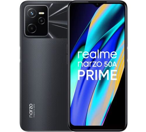 realme narzo 50A Prime (Flash Black, 4GB RAM+128GB Storage) FHD+ Display | 50MP AI Triple Camera (No Charger Variant)