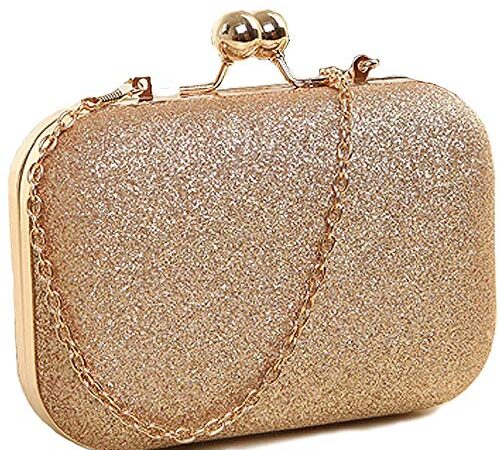 Tooba Women's Clutch (Sparkling Gold)