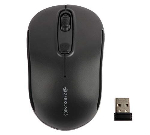 Zebronics Zeb-Dash Plus 2.4GHz High Precision Wireless Mouse with up to 1600 DPI, Power Saving Mode, Nano Receiver and Plug & Play Usage