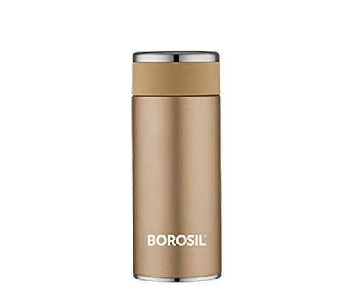 Borosil Stainless Steel Hydra Travelsmart - Vacuum Insulated Flask Water Bottle, 200 ML, Rose Gold