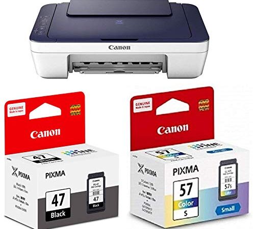 Canon E477 All-in-One Wireless Ink Efficient Colour Printer with PG47 & CL57s Ink Cartridge