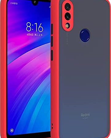 Dizgear 360 Degree Shockproof (Camera Protection) Frosted Matte Case Cover for Mi Redmi Y3 - Red