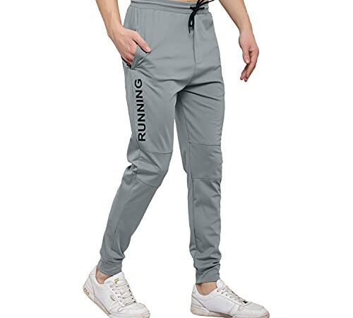 ENDEAVOUR WEAR Men's Regular Fit Polyester Blend Joggers (EWTS_GRYTRACK_M_Grey_M)