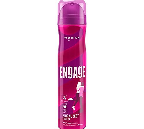 Engage Floral Zest Deodorant for Women, Citrus and Floral, Skin Friendly, 150ml