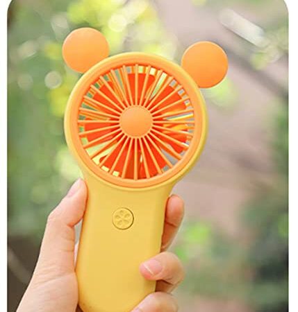 House of Quirk Mini Cartoon Bear Light Fans USB Rechargeable Cute Cartoon Portable Air Cooler for Boys Girls Summer Gifts Cooling Fan for Bedroom Office Mini Fan (Multicolor)