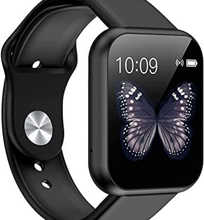 M1 Smart Watch Fitness Band Smart Watch- Y68 D20 Water Proof Smart Watches SpO2 Full Touch Smartwatch with Workout Modes, Heart Rate Tracking, Sports Smart Watch for All Boys & Girls & Women - Black