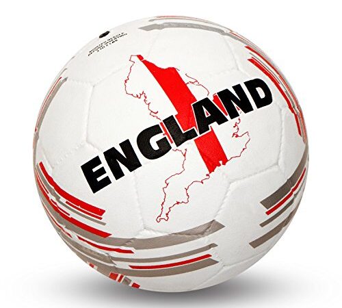 Nivia Rubber Country Colour Molded Football (Size 3, White, England)