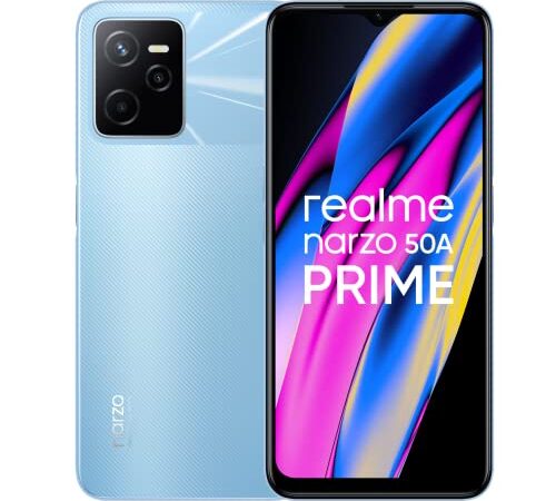 realme narzo 50A Prime (Flash Blue, 4GB RAM+64GB Storage) FHD+ Display | 50MP AI Triple Camera (No Charger Variant)