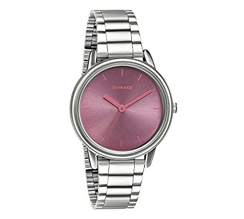 Sonata Analog Pink Dial Women's Watch-8172SM01