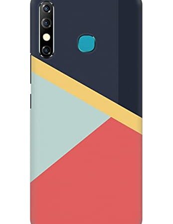 Amez Back Cover for Infinix Hot 8 Geometric Blocks Mobile Phone Back Covers Cases