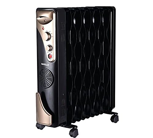 Havells OFR 11 2900 Watts Wave Fin with PTC Fan Heater (Black) (OFR 11 Wave Fin)