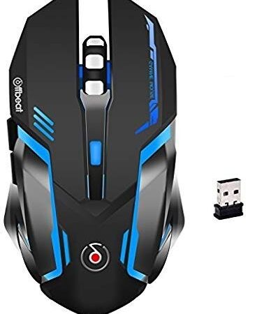 Offbeat RIPJAW 2.4Ghz Rechargeable Wireless Gaming Mouse, Silent Click Buttons Mouse - 7D Buttons, DPI : 1600,2400,3200, Mice for PC/Laptop/Smart TV/Mac(Light Weight)