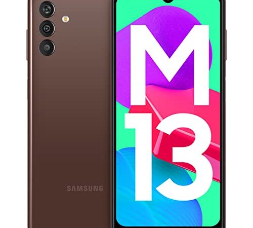 Samsung Galaxy M13 (Stardust Brown, 4GB, 64GB Storage) | 6000mAh Battery | Upto 8GB RAM with RAM Plus