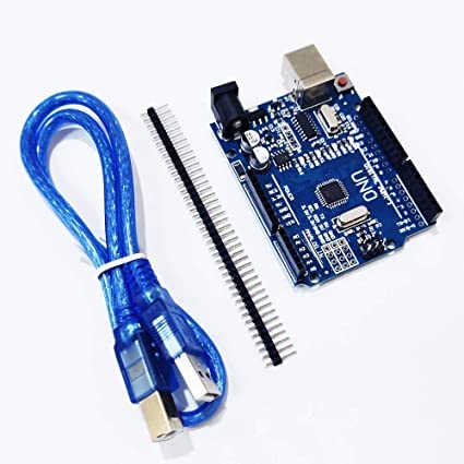 SNABTAX Uno R3 Smd Ch340 Development Board and Header Pins Compatible With Arduino Uno, 1 Feet Usb Cable_blue (Pack of 1)