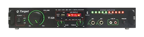 Target TT 529 80 Watts HIFI STEREO AMPLIFIER With USB,AUX,MIC,BLUTHOOTH,AV,2RC-BUILT IN BLUTHOOTH WITH 4440 DOUBLE IC