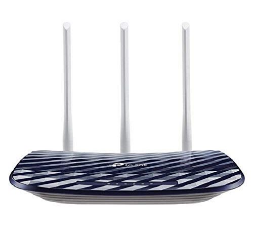 TP-Link AC750 Dual Band Wireless Cable Router, 4 10/100 LAN + 10/100 WAN Ports, Support Guest Network and Parental Control, 750Mbps Speed Wi-Fi, 3 Antennas (Archer C20) Blue, 2.4 GHz