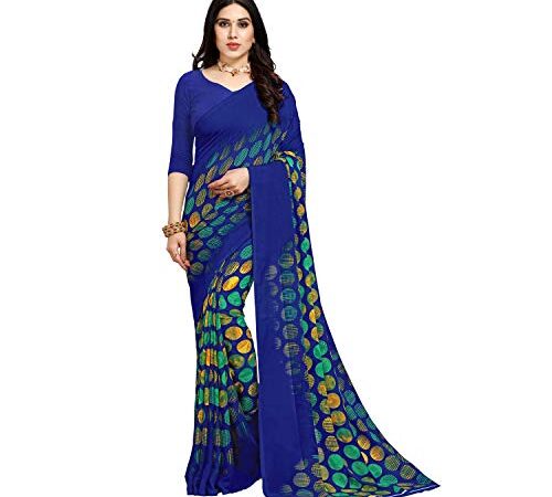 Anand Sarees Women's Bhagalpuri Synthetic Saree (1630_1_Blue)