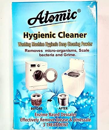 Atomic Washing Machine Cleaner Powder- 450 Gm (Pack of 3,150 Gm each) | Descaling Powder for Tub & Drum Suitable For Top Load & Front Load Washing Machine (White)