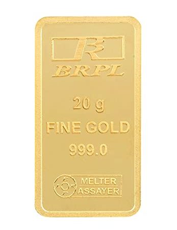 Bangalore Refinery 24k (999) 20 gm Yellow Gold Bar