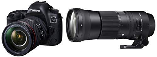 Canon EOS 5D Mark IV 30.4 MP Digital SLR Camera (Black) with Canon 24-105mm is II USM Lens and Sigma 150-600 mm f/5-6.3 DG OS HSM Lens