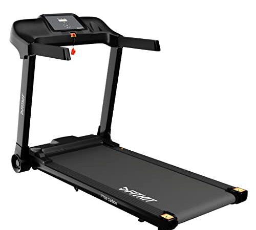 Fitkit FT98 Carbon DC-Motorised Treadmill with Home Installation, Free Diet and Fitness and Personal Sessions (Black, View Only, 2HP Peak, Max Speed:14km/hr, Max Weight:90Kg)