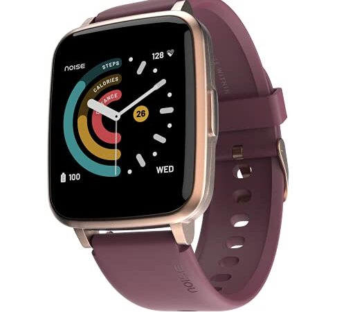 Noise ColorFit Pulse Smartwatch with 1.4" Full Touch HD Display, SpO2, Heart Rate, Sleep Monitors & 10-Day Battery - Deep Wine