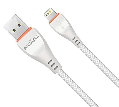 Pinnaclz Speed 350IP USB Lightning Data Transfer and Charging Cable sync and Charging Cable for iPhone and Ipad (1.2 Meter, White)