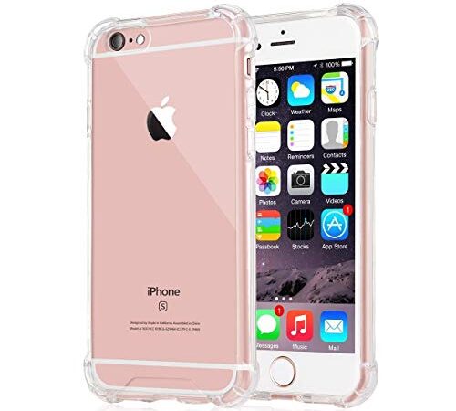 Plus Shockproof Clear Transparent Hard Back Hybrid Soft Bumper Anti Scratch Back Cover for Apple iPhone 6 / Apple iPhone 6s