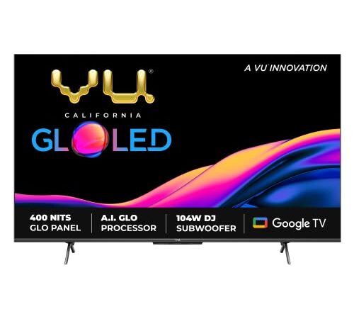 Vu 139 cm (55 inches) The GloLED Series 4K Smart LED Google TV 55GloLED (Grey)