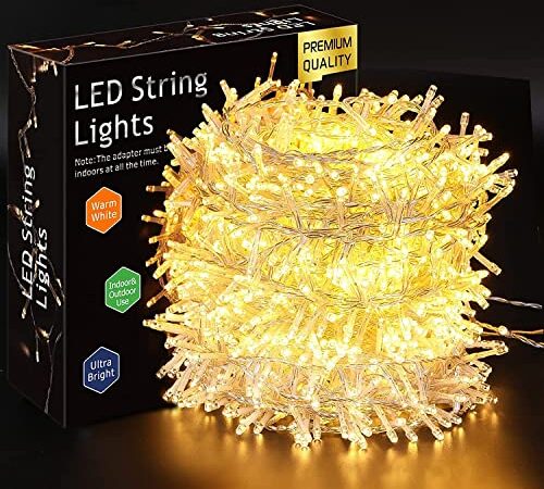 Gesto LED String Lights - 19 Meter Fairy Lights with Full View Light LED Bulb - Waterproof & Flexible Copper LED Serial String Lights - LED Lights for Home Decoration, Diwali ,Home Decoration & Christmas – (Warm White)Pack of 1