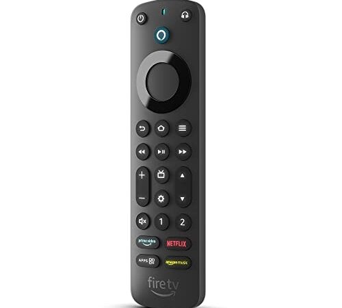 Introducing Alexa Voice Remote Pro, includes remote finder, TV controls, backlit buttons, requires compatible Fire TV device