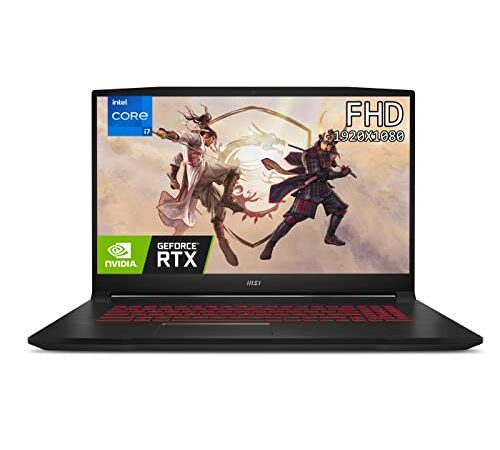 MSI Katana GF76, Intel 11th Gen. i7-11800H, 43CM FHD 144Hz Gaming Laptop (16GB/512GB NVMe SSD/Windows 11 Home/Nvidia RTX3050 4GB GDDR6/Black/2.6Kg), 11UC-848IN