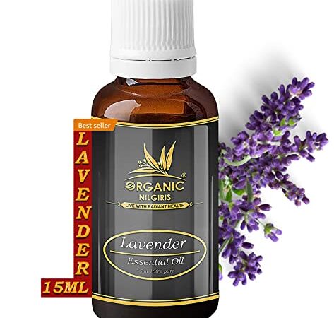 Organic Nilgiris® Lavender Oil - 100% Pure & Natural Undiluted essential oils for soap making, essential oil for home fragrance, Hair Growth, diffuser oil for Skin, aroma essential oil, organic perfume Therapeutic Grade & Sound Sleep - lavender oil essential oil (LAVENDER aroma oil - 15ML)