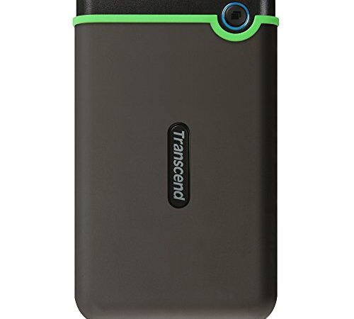 Transcend TS1TSJ25M3S StoreJet 1TB Portable External Hard Drive (Gray)