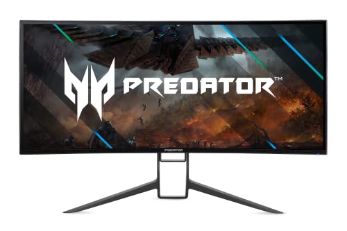 Acer Predator X34GS 1900R Ultrawide 21:9 Curved 34 Inch QHD 3440 x 1440 Gaming Monitor | NVIDIA G-SYNC | 180Hz Refresh Rate I DCI-P3 98% I HDR 400 | 2 x DP, 2 x HDMI, USB Type-C