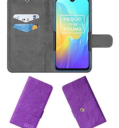 Acm Rotating Clip Flip Case Compatible with Real Me U1 Mobile Cover Stand Orchid Purple