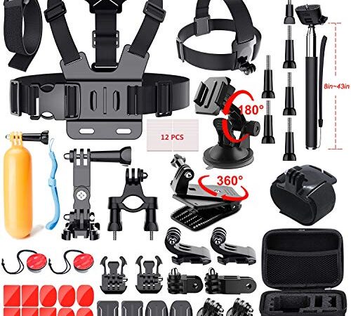 ADOFYS 49 in 1 Action Camera Accessory Kit Bundle Compatible for GoPro Hero 10 / 9 / 8 /7/6/5/4/3/2/1 SJCAM/Akaso/Apeman/Xiaomi Yi Action Camera