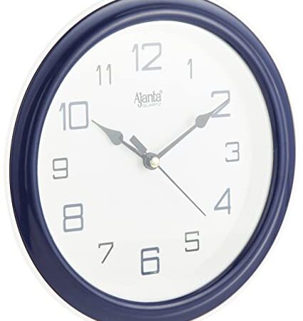 Ajanta AQ-2147 Quartz Glass Abstract Blue Office Clock (214 x 44 x 215 mm )