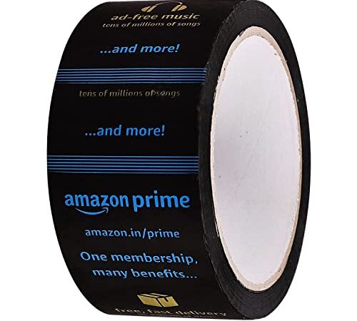 Amazon branded Prime Packaging Tape 72mm (3 inch) x 65Mtr pack of 2