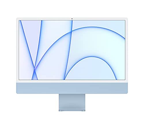 Apple 2021 iMac with 4.5K Retina Display (24-inch/60.96 cm, M1 chip with 8‑core CPU and 8‑core GPU, 8GB RAM, 256GB) - Blue