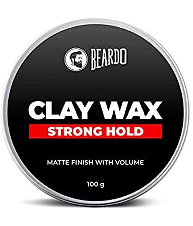 Beardo Hair Clay Wax for Men, 100gm | Hair Clay for men | Styling Wax | Volumizing | Strong Hold | Restylable | Matte Finish | Hair Wax for Men | Easy to Wash Off