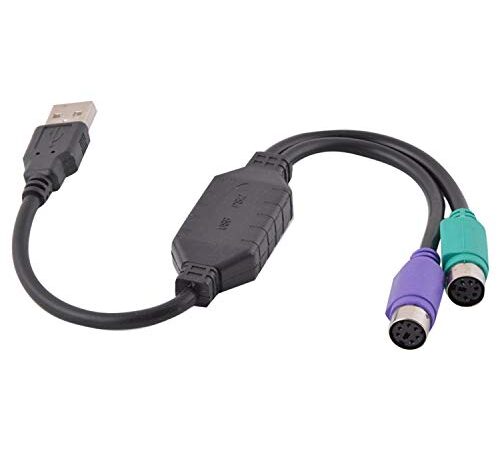 CARE CASE®USB A Male to 2 x PS2 Female Converter Cable for Keyboard & Mouse