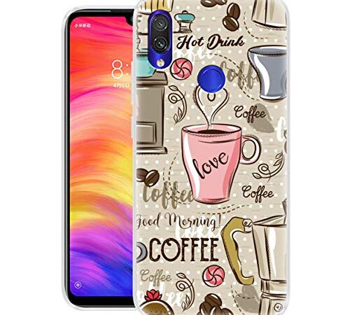 fashionury designer printed soft silicone back case cover for redmi note 7 /mi redmi note 7 pro back cover p113 - Red