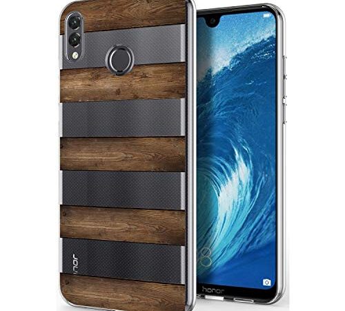 Fashionury ''Wooden Strips Pattern'' Designer Printed TPU Mobile Case Back Cover for Huawei Honor 8X/ Honor 8X Back Case Cover