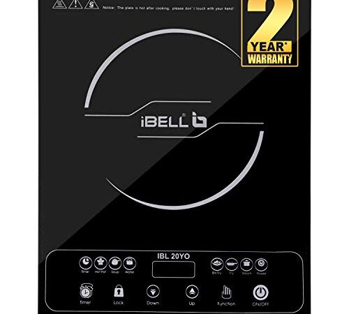 iBELL Hold The World. Digitally! 20YO with Auto Shut Off and over Heat Protection, BIS Certified, 2000W Induction Cooktop, Black