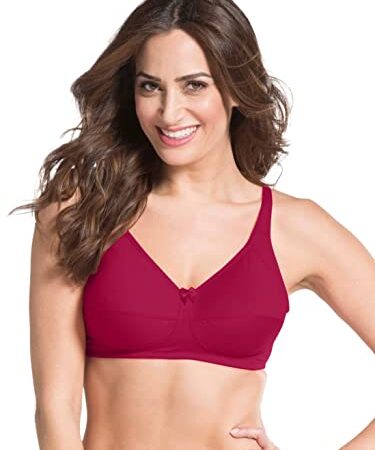 Jockey Women's Cotton Non-Padded Wirefree Plus Size Bra ES13_Beet Red_40C